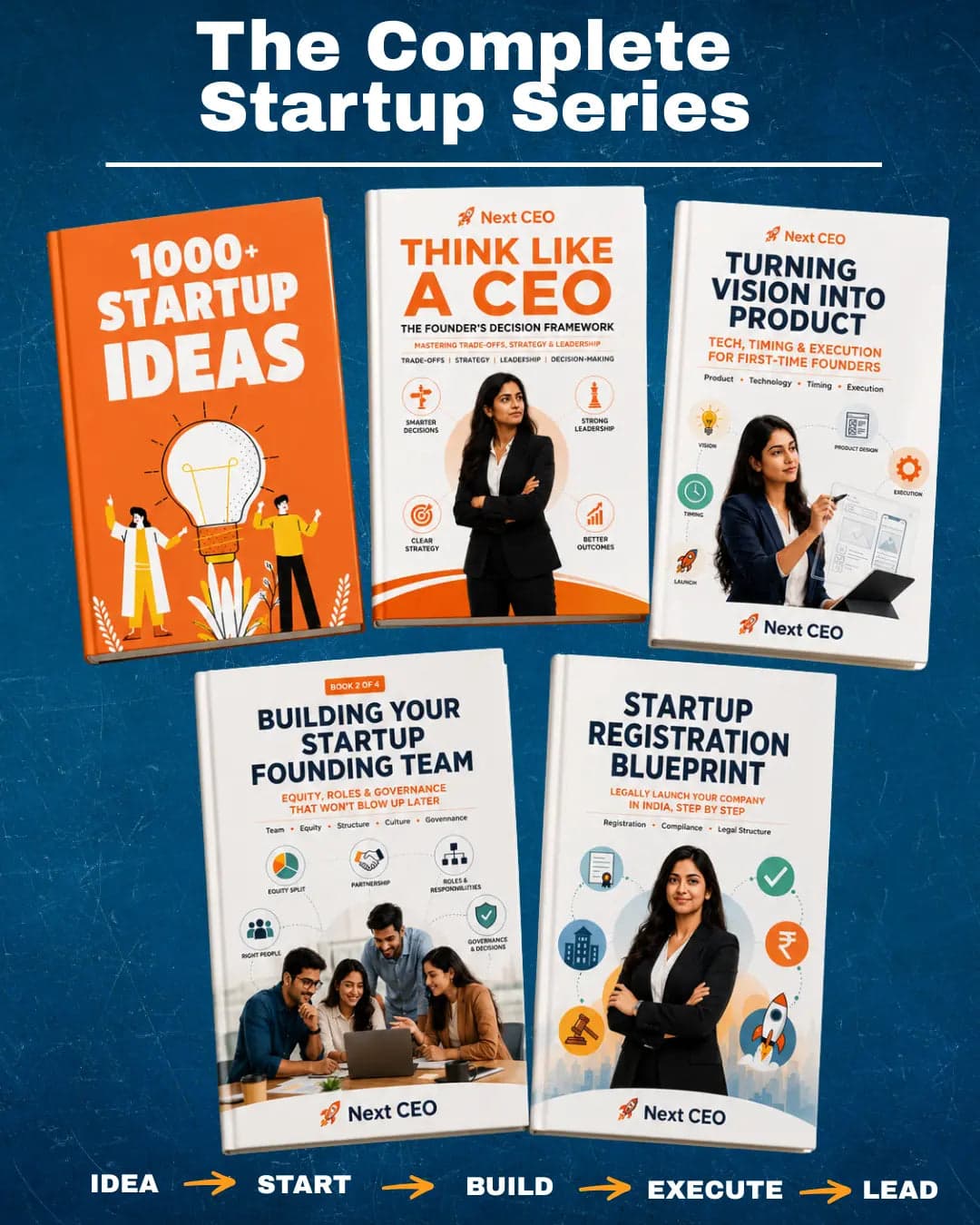 The Complete Startup Series — 5 NextCEO eBooks