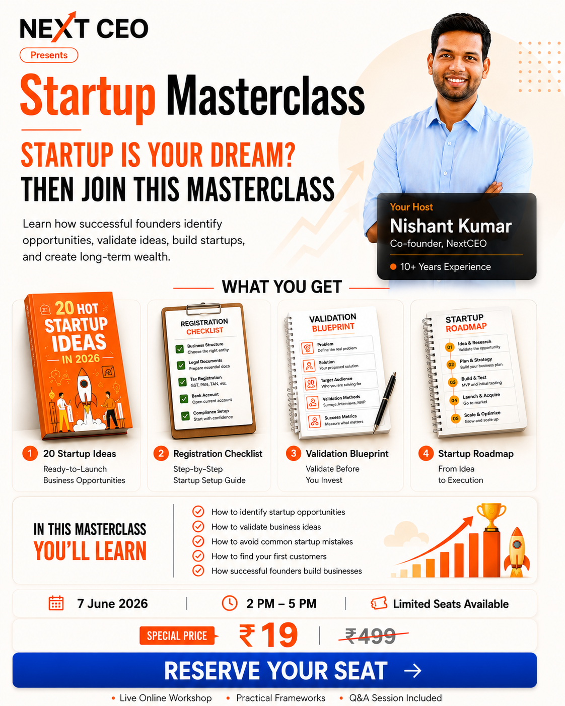 7th June - Startup Masterclass: From Idea to Business