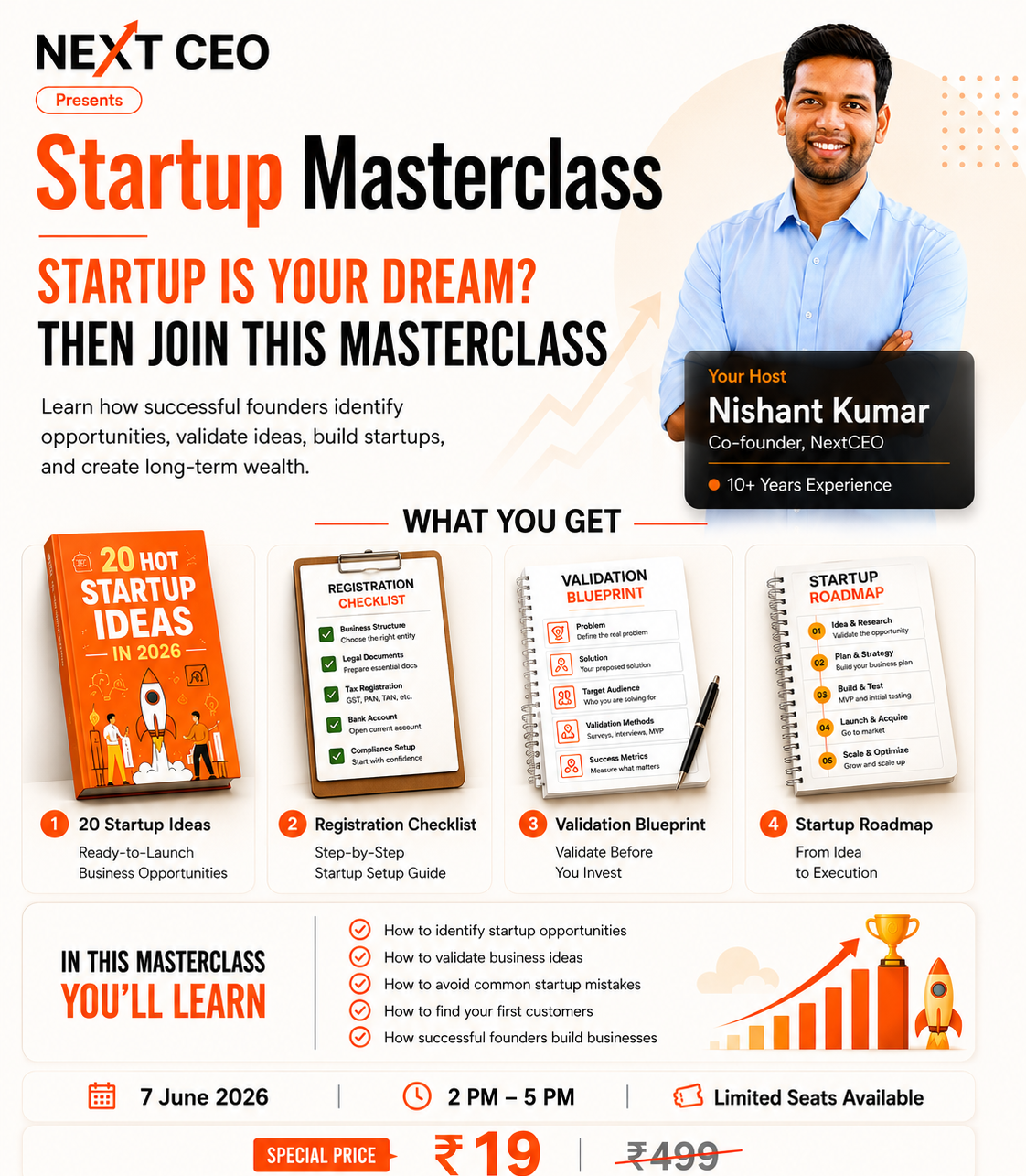 7th June - Startup Masterclass: From Idea to Business